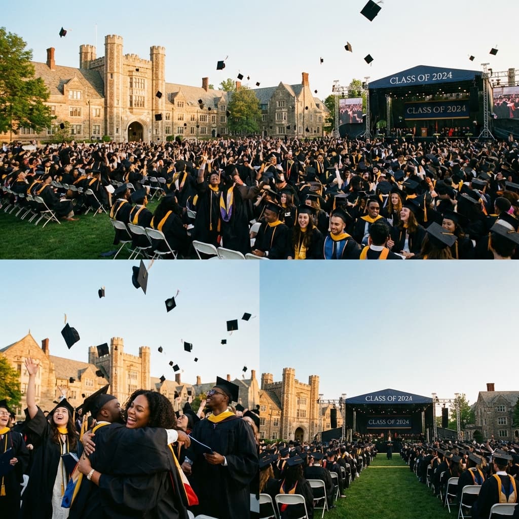 Graduating students celebrating
